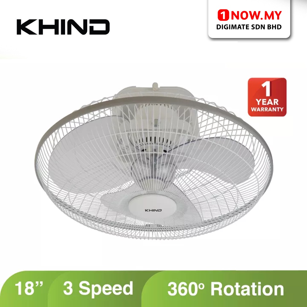 KHIND 18" Auto Fan AF1801 (360 Degree Rotation Ceiling Fan) Shopee Malaysia