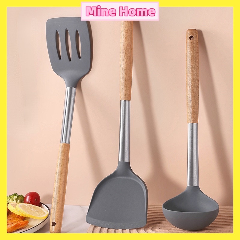 Silicon Spatula Sudip High Heat Resistance Cooking Tools Set Kitchen