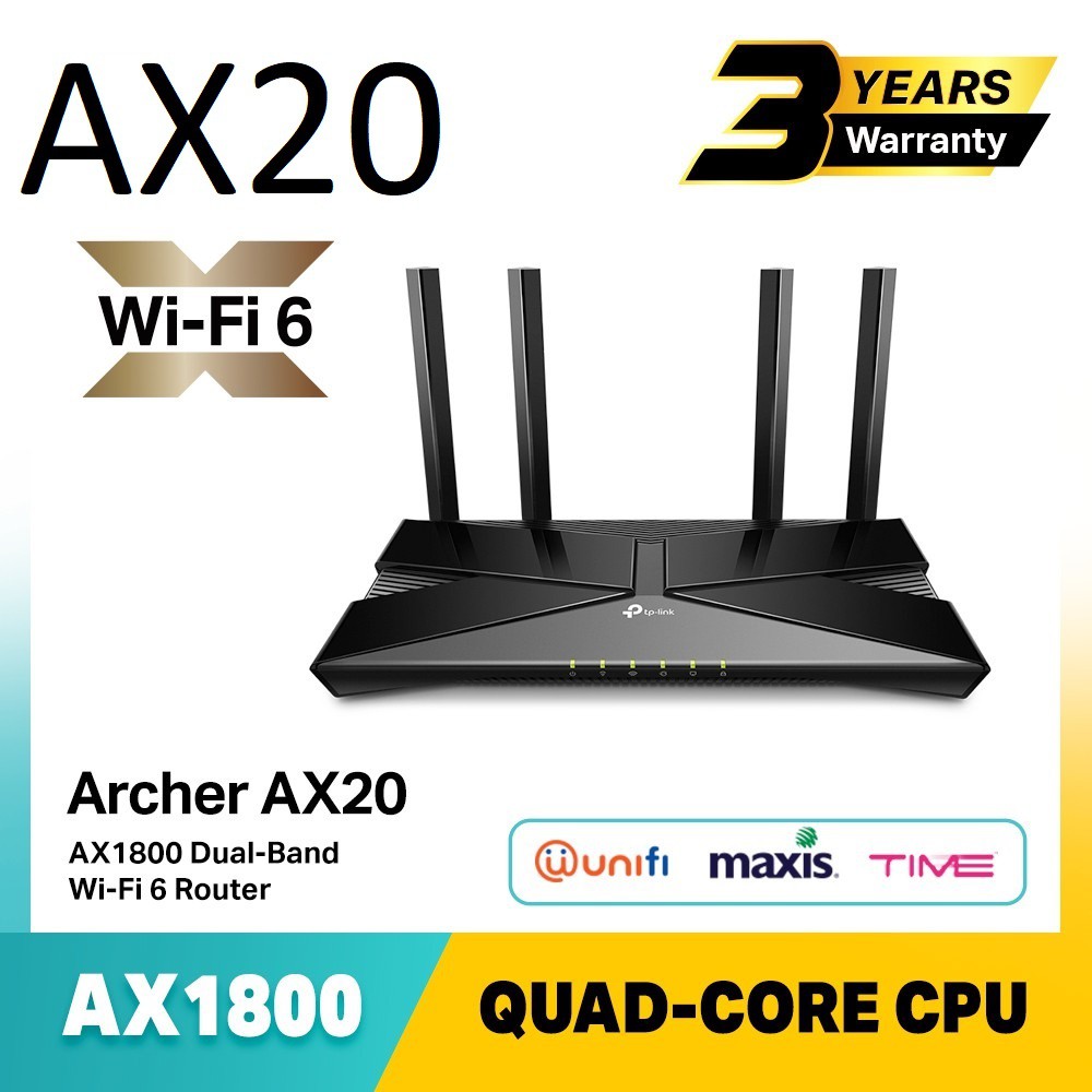TPLINK ARCHER AX20 AX10 WiFi6 AX1500 AX1800 Gigabit Wireless WiFi