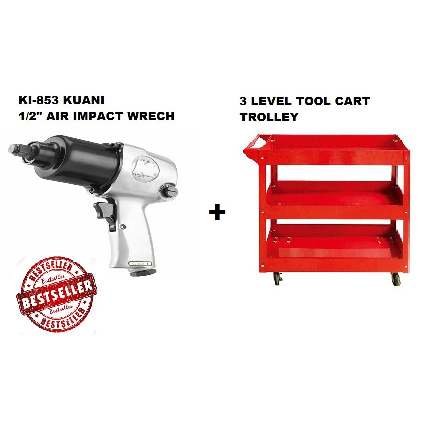 KUANI AIR IMPACT WRENCH 1/2" +TOOLS CART TROLLEY Shopee Malaysia