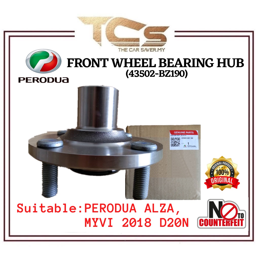 ORIGINAL PERODUA ALZA, MYVI 2018 D20N FRONT WHEEL BEARING HUB (43502