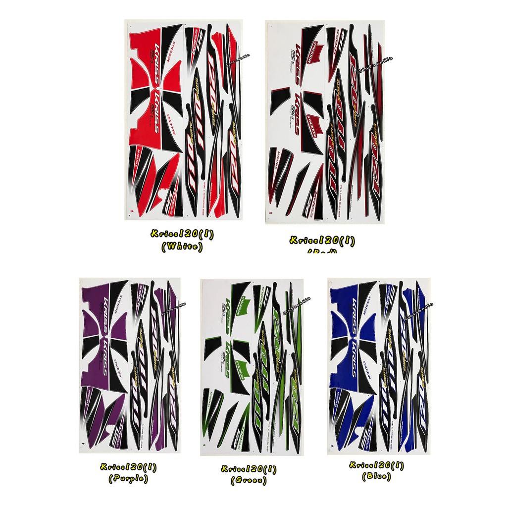 Stiker sticker body stripe cover set modenas kriss120 kriss 120