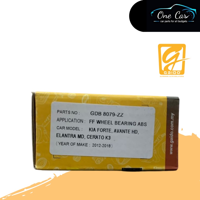 GAIDO Front Wheel Bearing Kia Forte ,Hyundai Elantra MD ,Kia Cerato K3