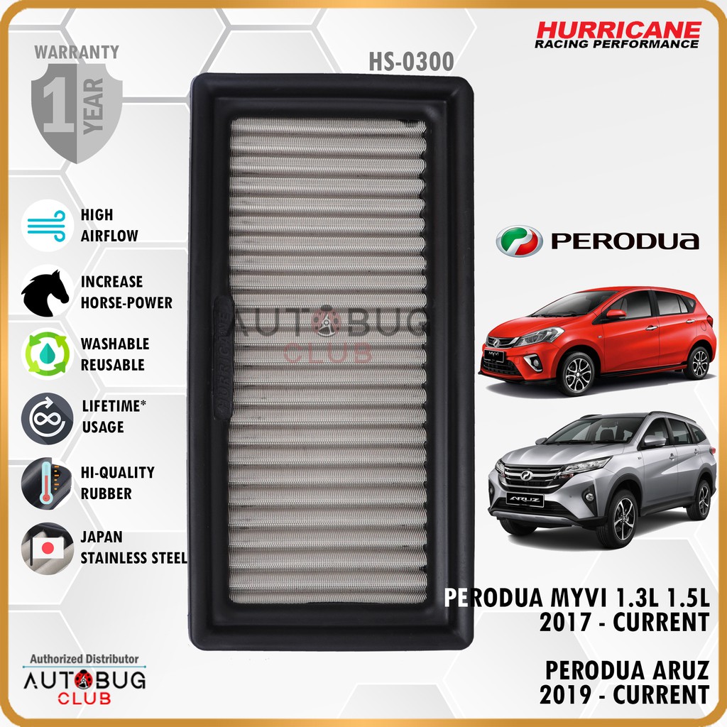 HURRICANE Racing Performance [PERODUA MYVI 1.3L 1.5L 2017 NOW/Aruz