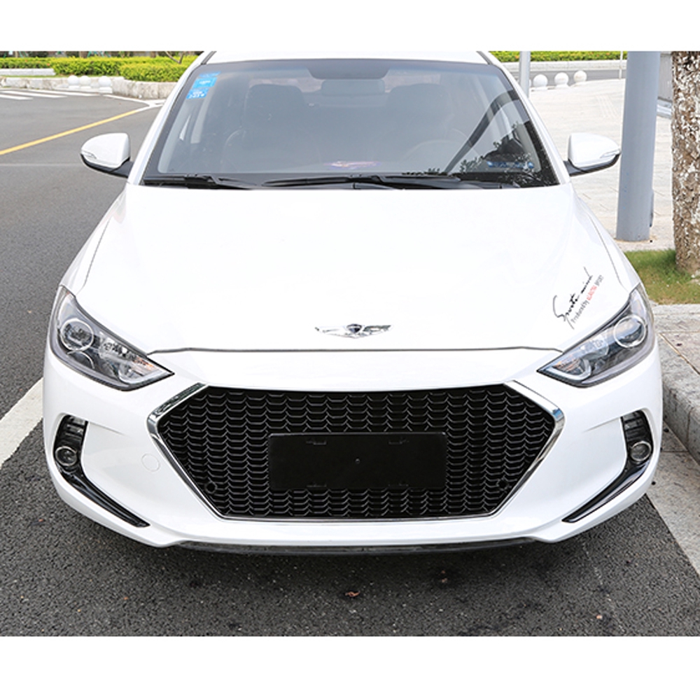 Exterior For Hyundai Elantra AD 2017 2018 Glossy Black Front Bumper