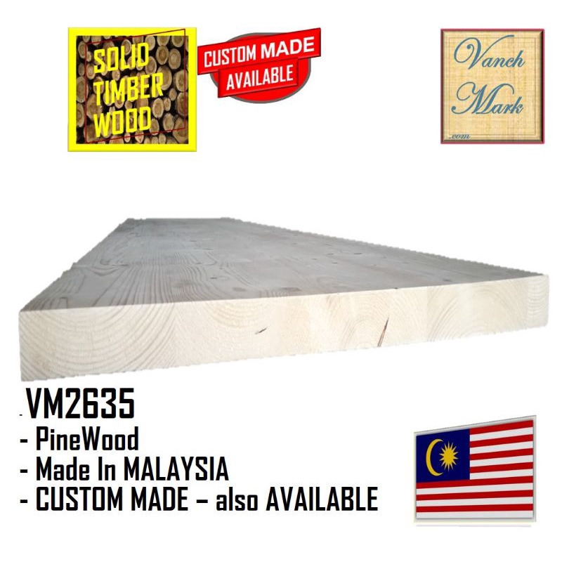 35 mm kayu pine solid wood table top Shopee Malaysia