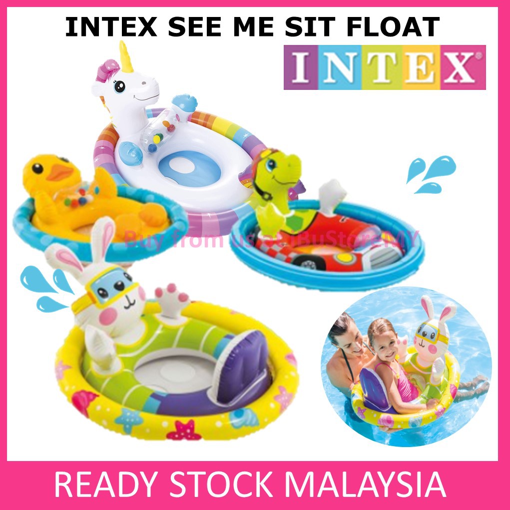Intex 59570 See Me Sit Float Intex Baby Float Kids Inflatable Swimming Ring Shopee Malaysia