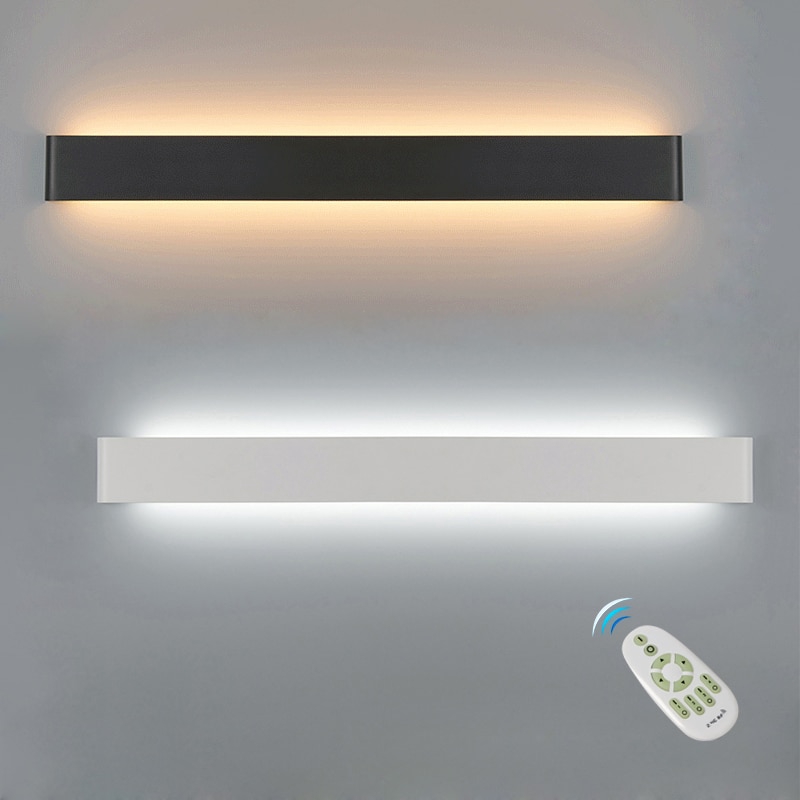LED Wall Lamp Dimmable 2.4G RF Remote Control Modern Bedroom Beside