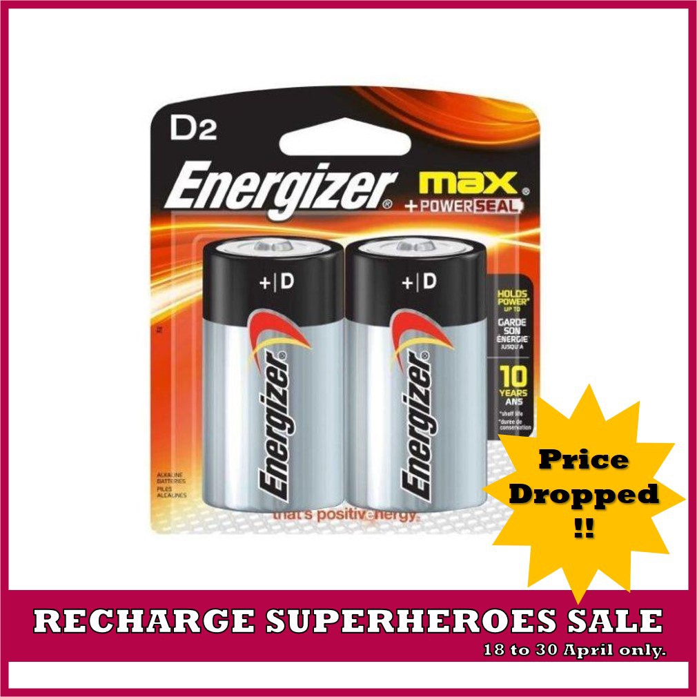 [2 PCS] ENERGIZER E95BP ALKALINE BATTERY SIZE D 1.5V Shopee Malaysia