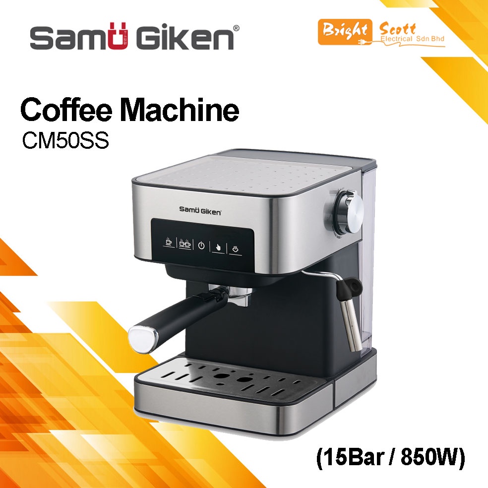 SamuGiken CM50SS Coffee Machine (15 Bar/850W) Shopee Malaysia