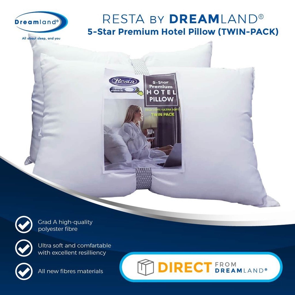 Dreamland 5Star Premium Hotel Pillow Twin Pack Shopee Malaysia