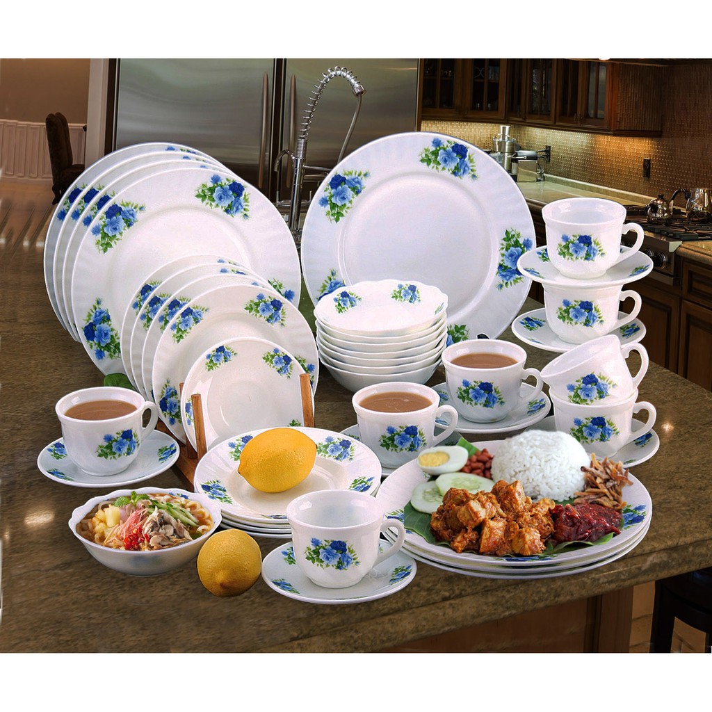40pc 8 PAX Opal glass Dinner set SE20163 Shopee Malaysia