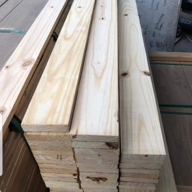 PINE WOOD SOLID NEW 4in x 20mm x 5ft (max25 batang satu shipping