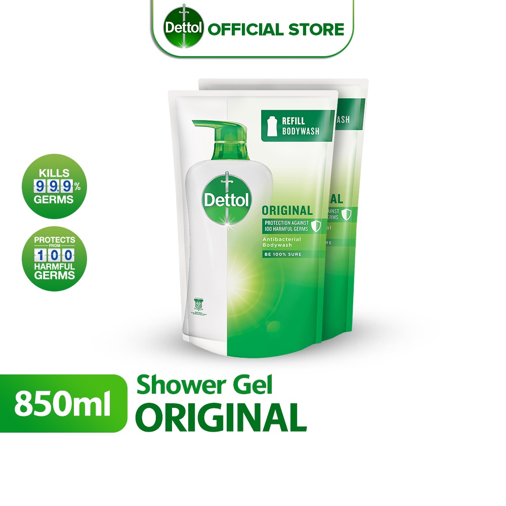 Dettol Shower Gel Body Wash Refill Pouch Twinpack (850g x 2) Original Shopee Malaysia