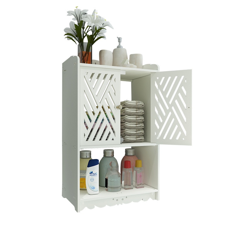 Wall hanging storage bathroom toilet carved design shampoo