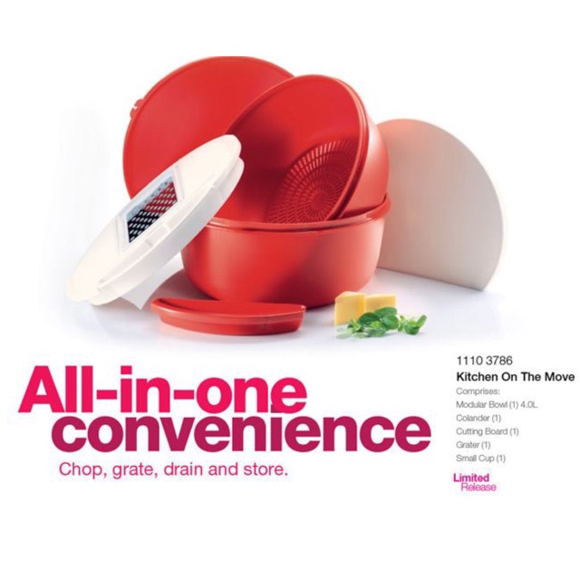 Tupperware Kitchen On the move (free small spoon) Shopee Malaysia