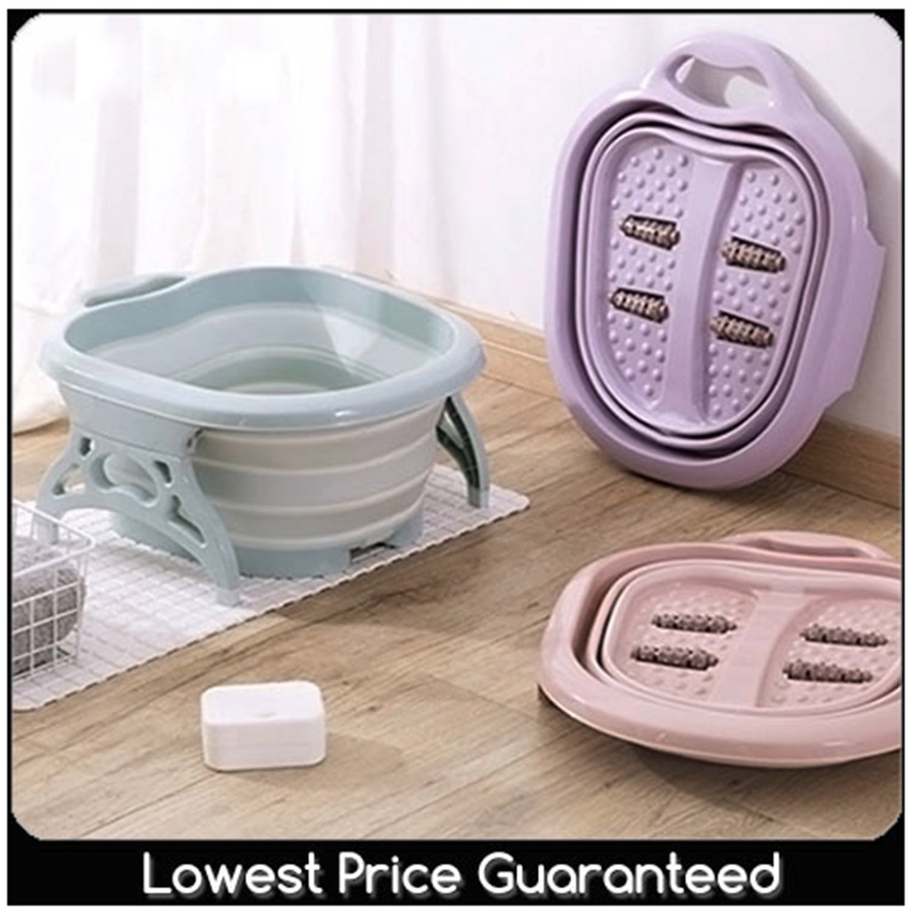 Foldable Foot Soak / foot Massage Bucket Footbath Detox 折叠泡脚桶