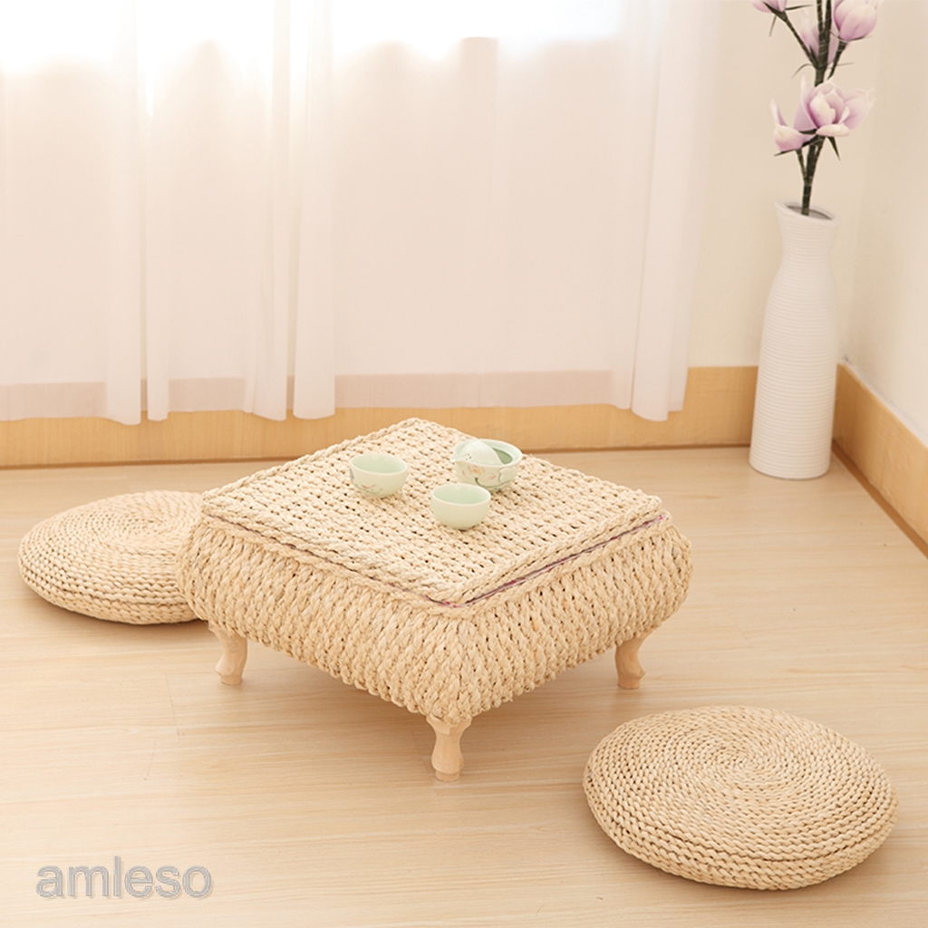[amlesoMY] Japanese Style Handmade Straw Woven Seat Cushion Tatami Dia