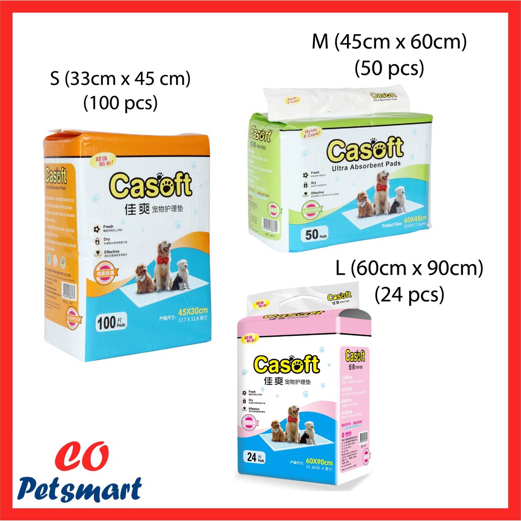 Casoft Dog / Cat Wee Wee Pad / Training Urine Pad / Toilet Pad Shopee