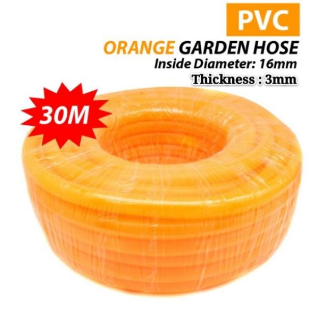30M Water Hose Garden Hose Lawn PVC Pipe Thick Orange PVC Hose 3MM