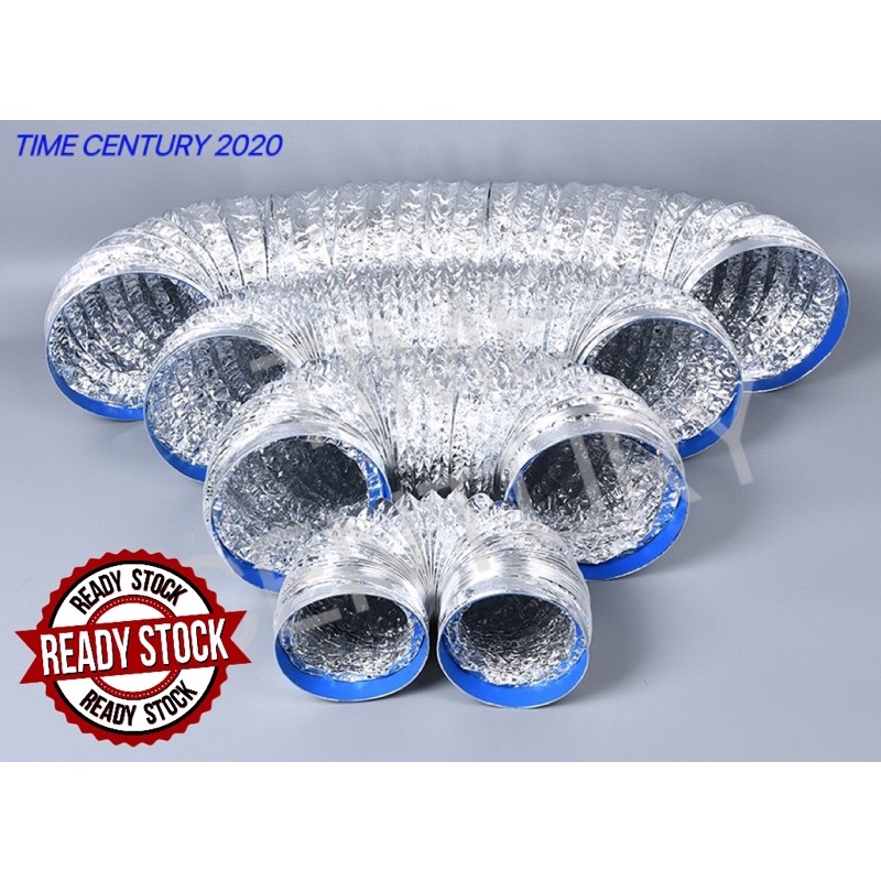 Aluminum exhaust ducting hose flexible hose 2 meter 160mm/180mm