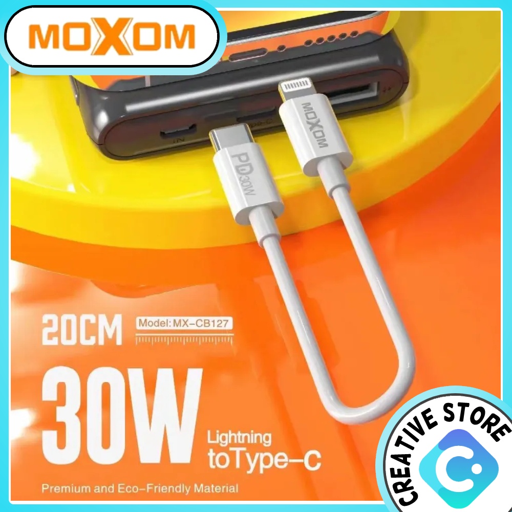 Original Moxom Cable 20cm Short Super Fast Charging Cable PD 30W Fast