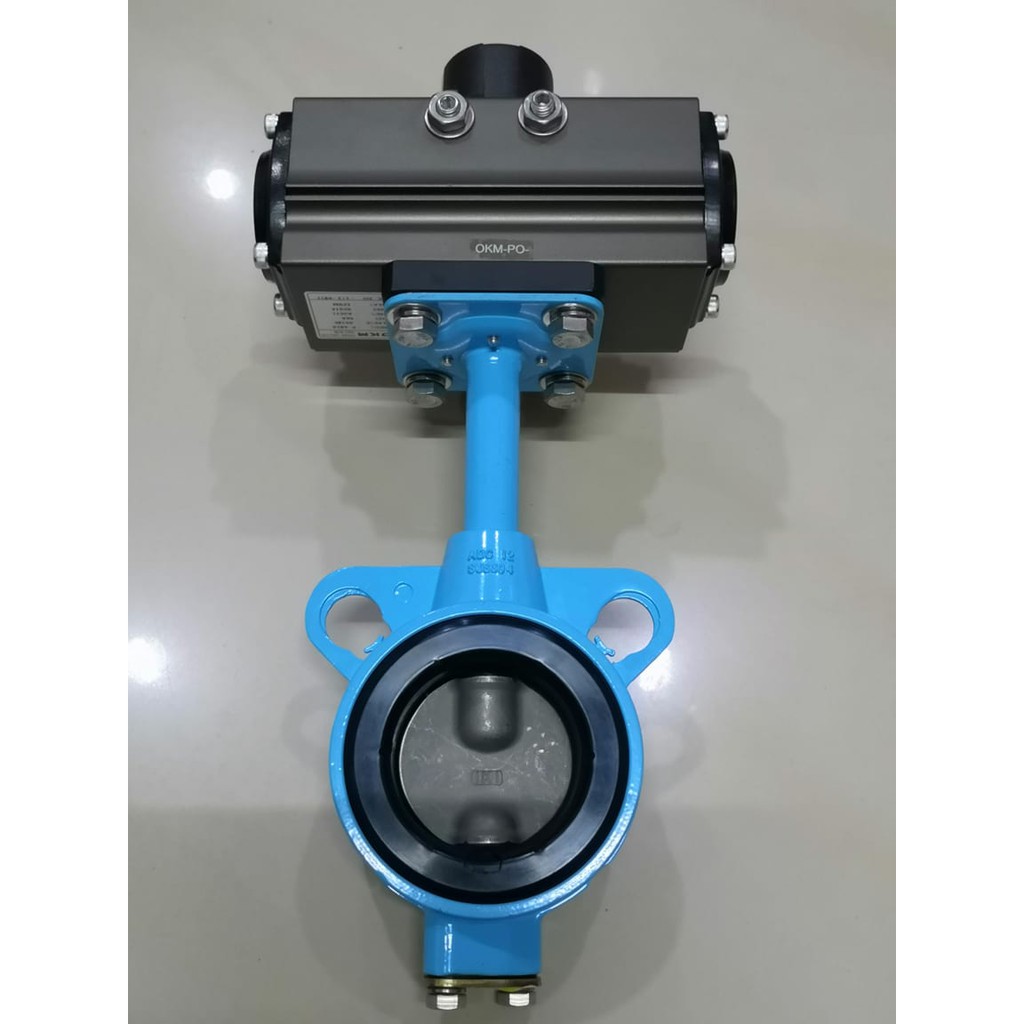 OKM Pneumatic Butterfly Valve P602A with Actuator,Size50A Shopee