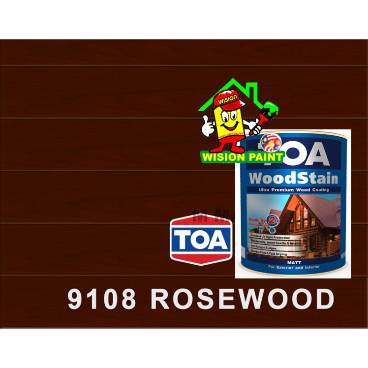 9108 ROSEWOOD ( 1L ) TOA WOODSTAIN ( MATT ) WOOD COATING VANISH SLIK