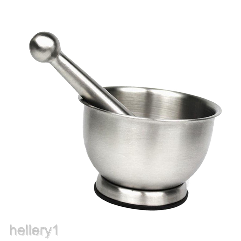 Home & Garden Mortar And Pestle Stainless Steel Pestal Set Grind Food