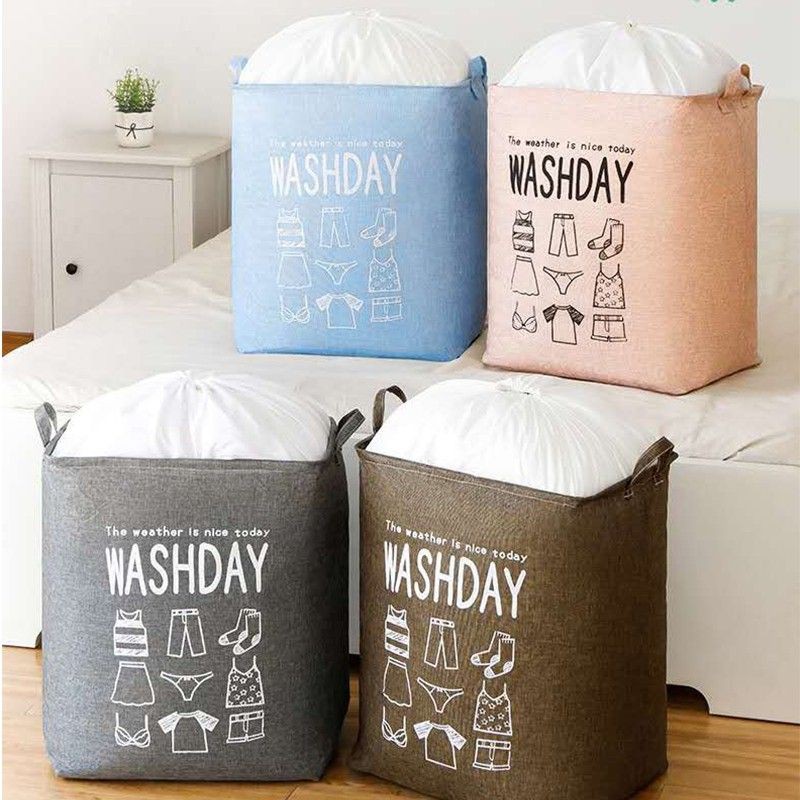 ( Ready Stock 75L Laundry Basket Clothes Storage Bag LargeCapacity