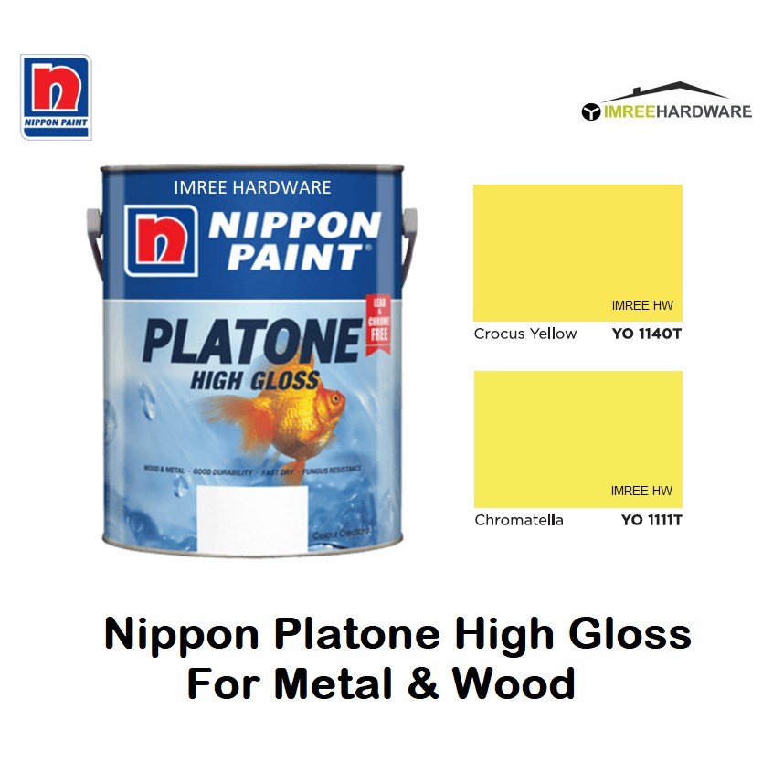 NIPPON Yellow Platone High Gloss Paint For Wood & Metal Interior