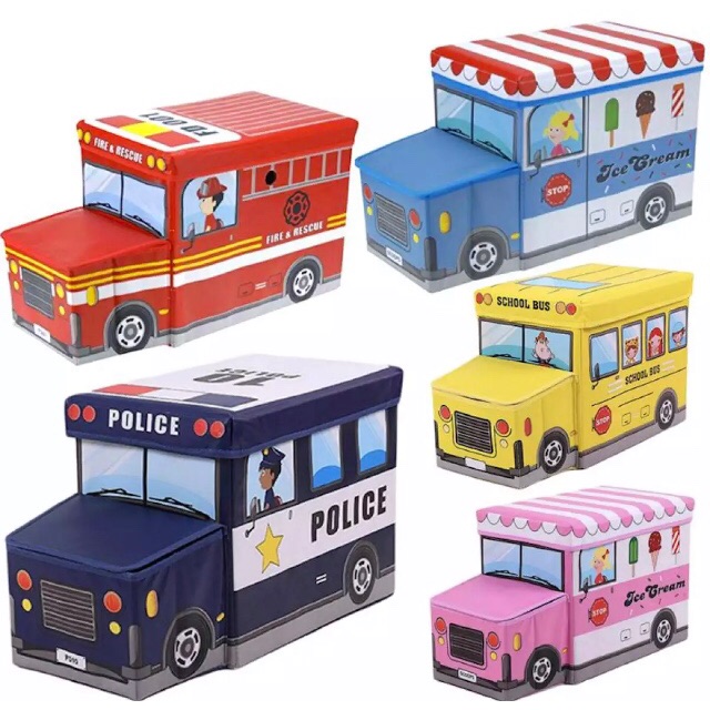 [Ready Stock]Foldable Toy Storage Car Organizer Box multipurpose Vehicle Stool Shopee Malaysia