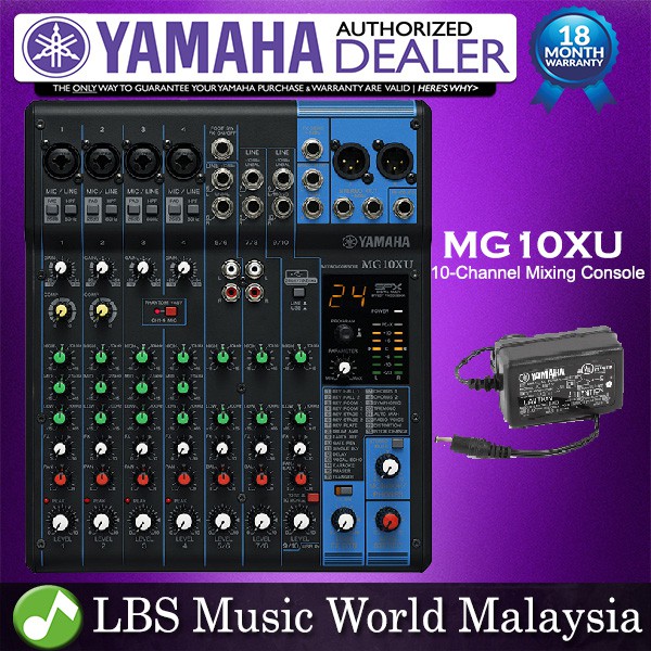 Yamaha MG10XU 10 Channel Analog Mixer Mixing Console with USB and
