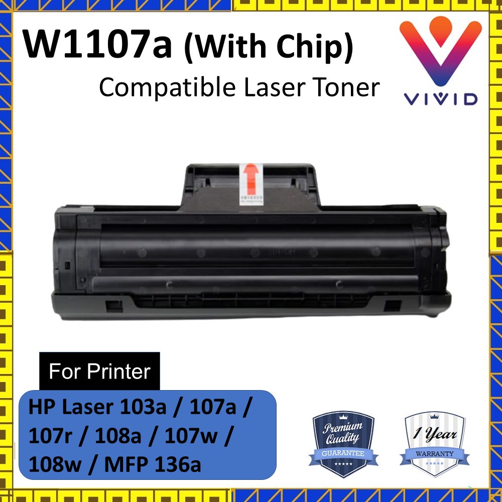 Compatible to HP W1107A 107A Cartridge for HP 107A 107W MFP 135a 135w 137fnw Black Laser Printer