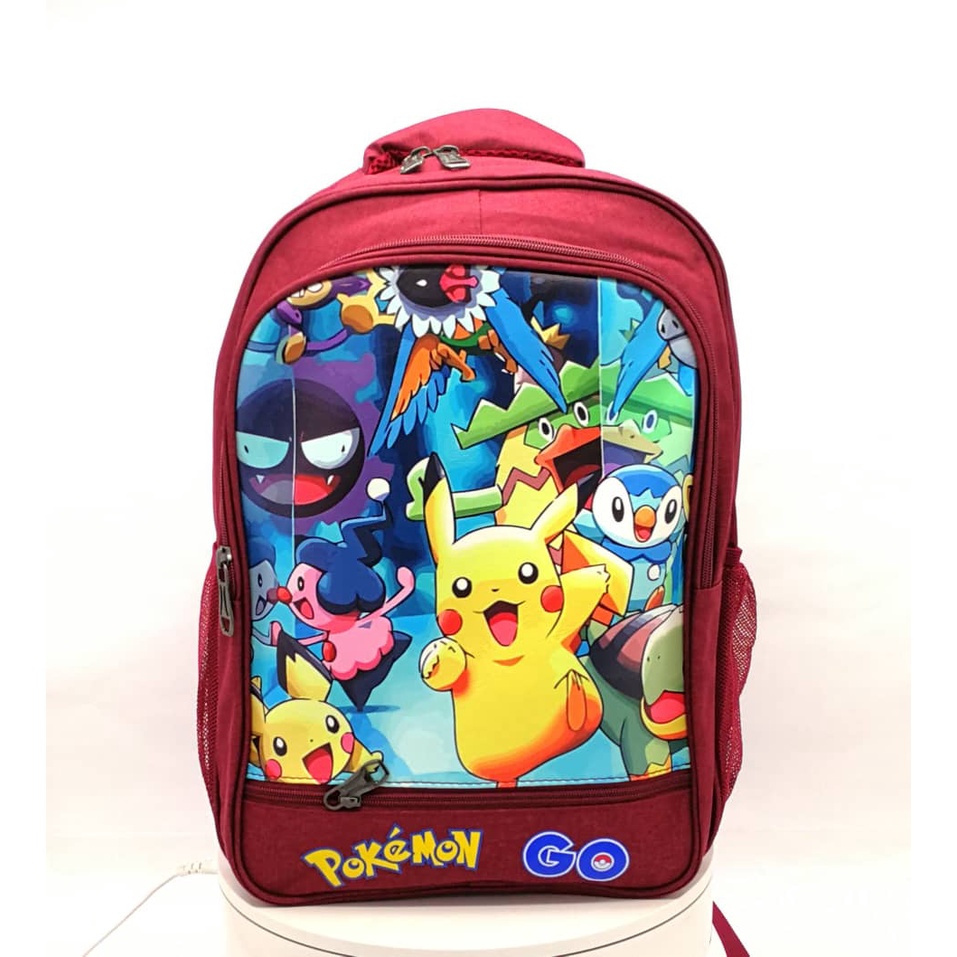 READY STOCK HV6064 POKEMON GO BACKPACK SEKOLAH KIDS SCHOOL BAG HIGH