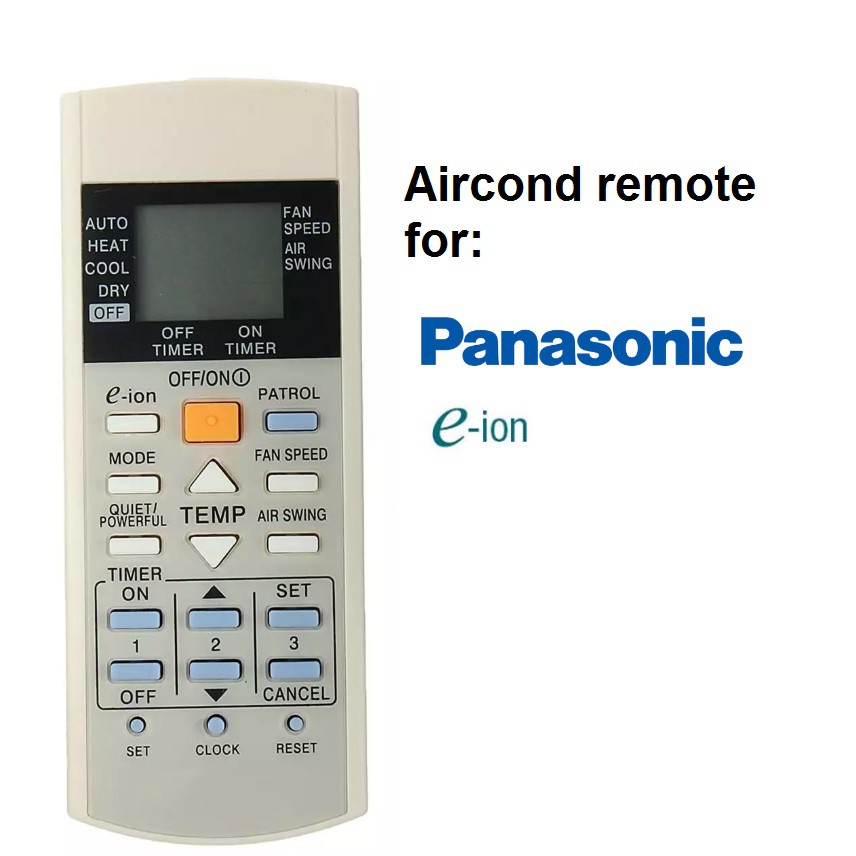 Panasonic AirCond Remote Control eion Air Conditioner CSC12HKH