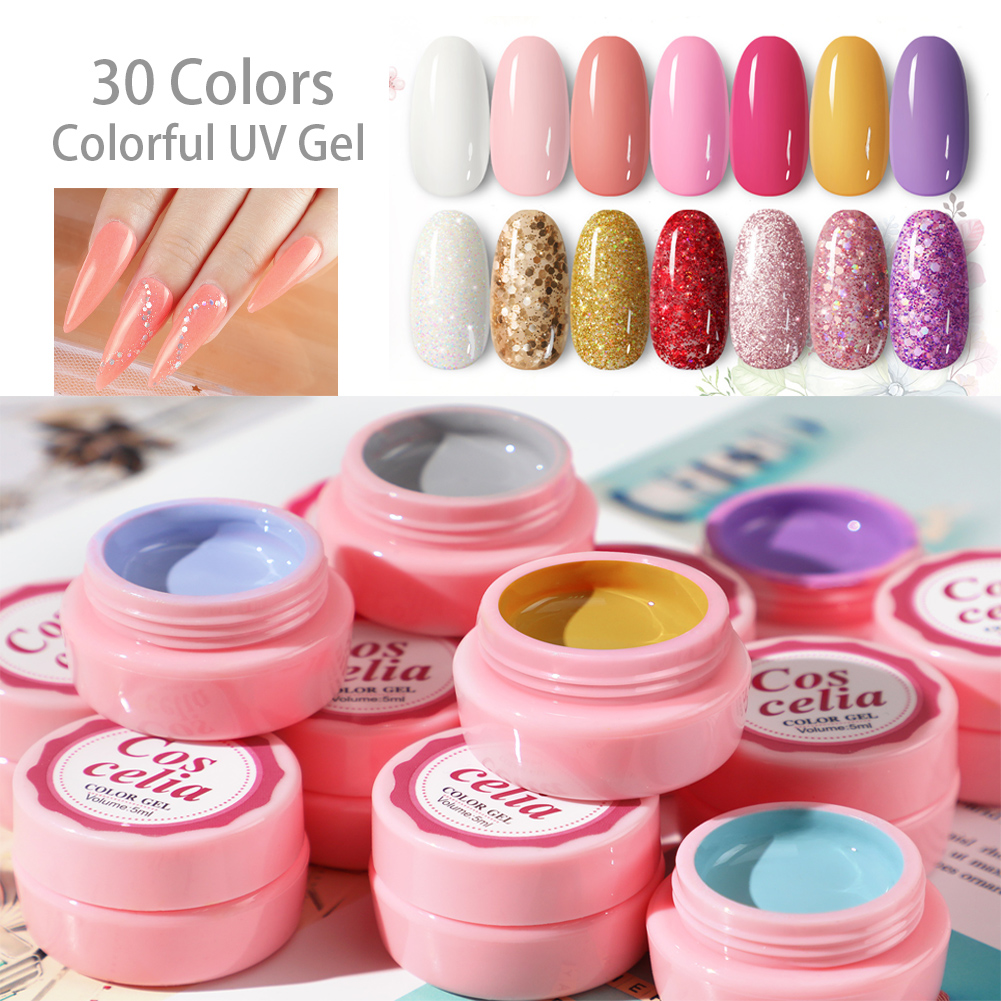 Coscelia 30 Color Alcoholfree UV Nail Gel Kit 5ml Uv Nail Gel Long
