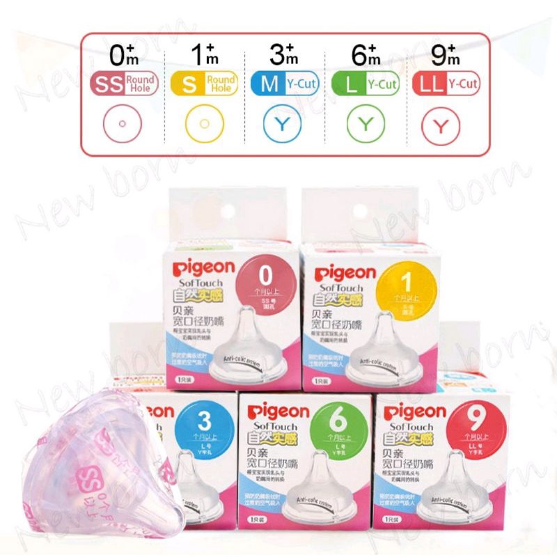 Pigeon Silicone Soft Teat Pigeon Wide Neck Teat Pigeon Peristaltic Teat