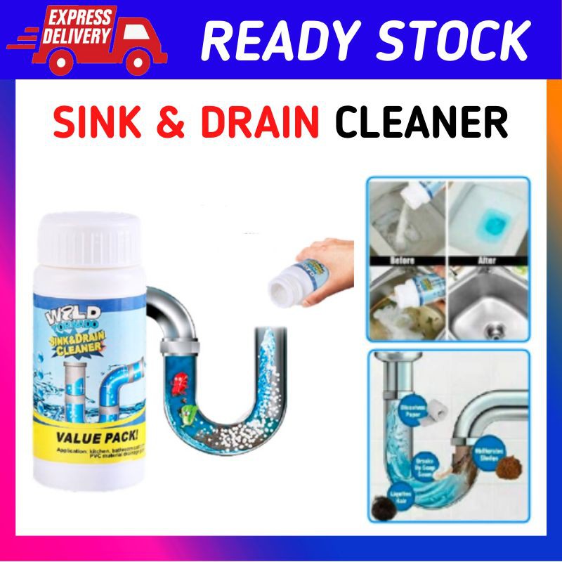 Pencuci Sinki Paip Tandas Wild Tornado Powerful Sink & Drain Cleaner Clog Remover 110g Shopee