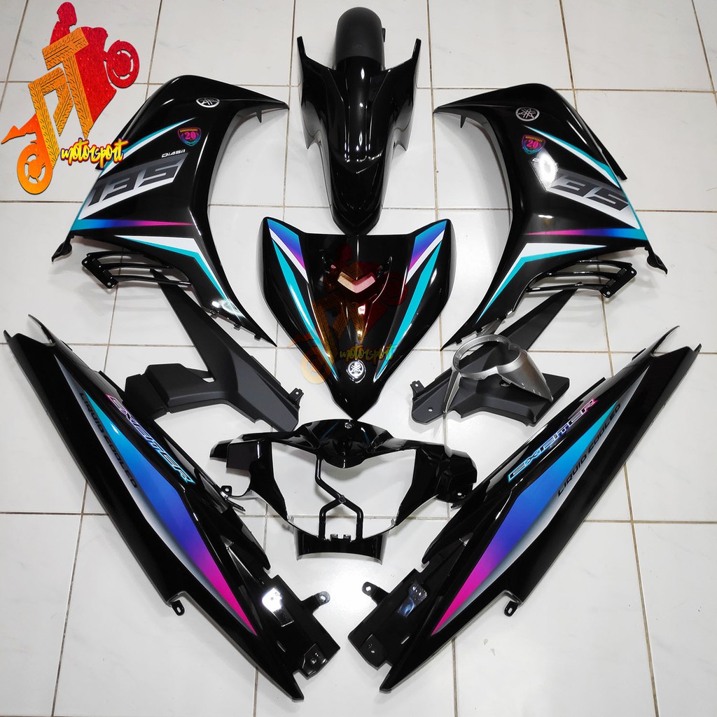 Yamaha Lc 135 V2 V3 V4 V5 V6 Cover Set Black 20th Anniversary Special