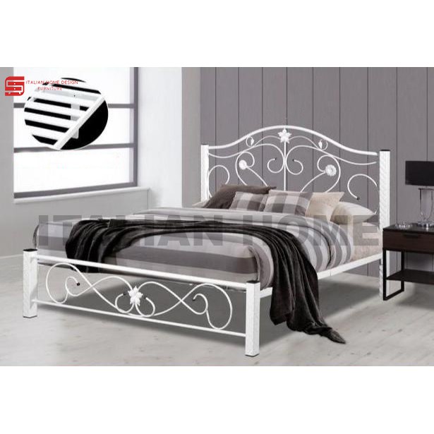 IKEA Queen Size Metal Bed Frame (White) Shopee Malaysia