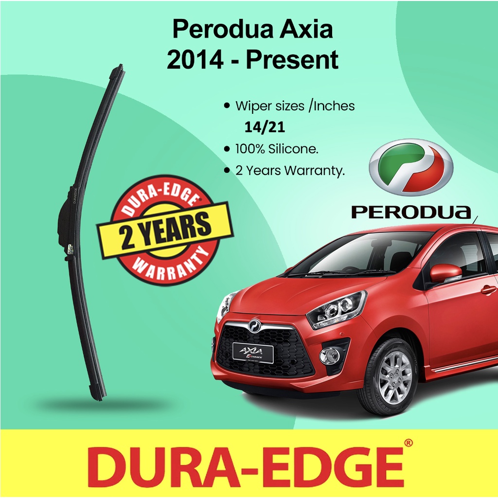 Perodua Axia (2014Present) DuraEdge Silicone Wiper 2 Years