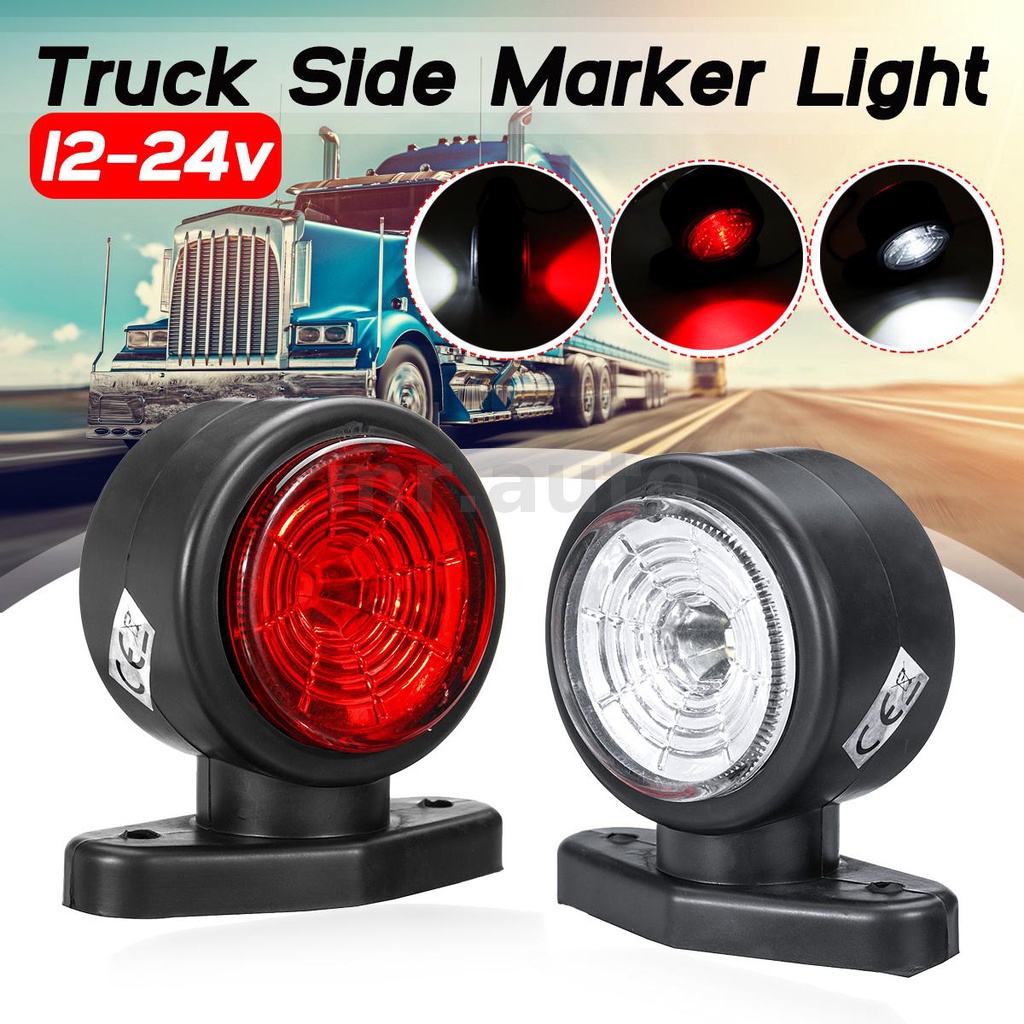 LED Side Marker Lights Lamp 12V 24V Truck Trailer Caravan Lorry Van red & white Shopee Malaysia
