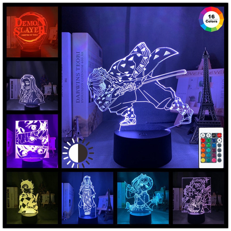 Demon Slayer Agatsuma Zenitsu Night Light Bedroom Decor LED Colorful