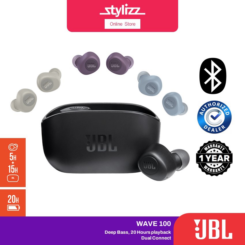 JBL WAVE 100 TWS Bluetooth 5.0 True Wireless Earbuds with Builtin