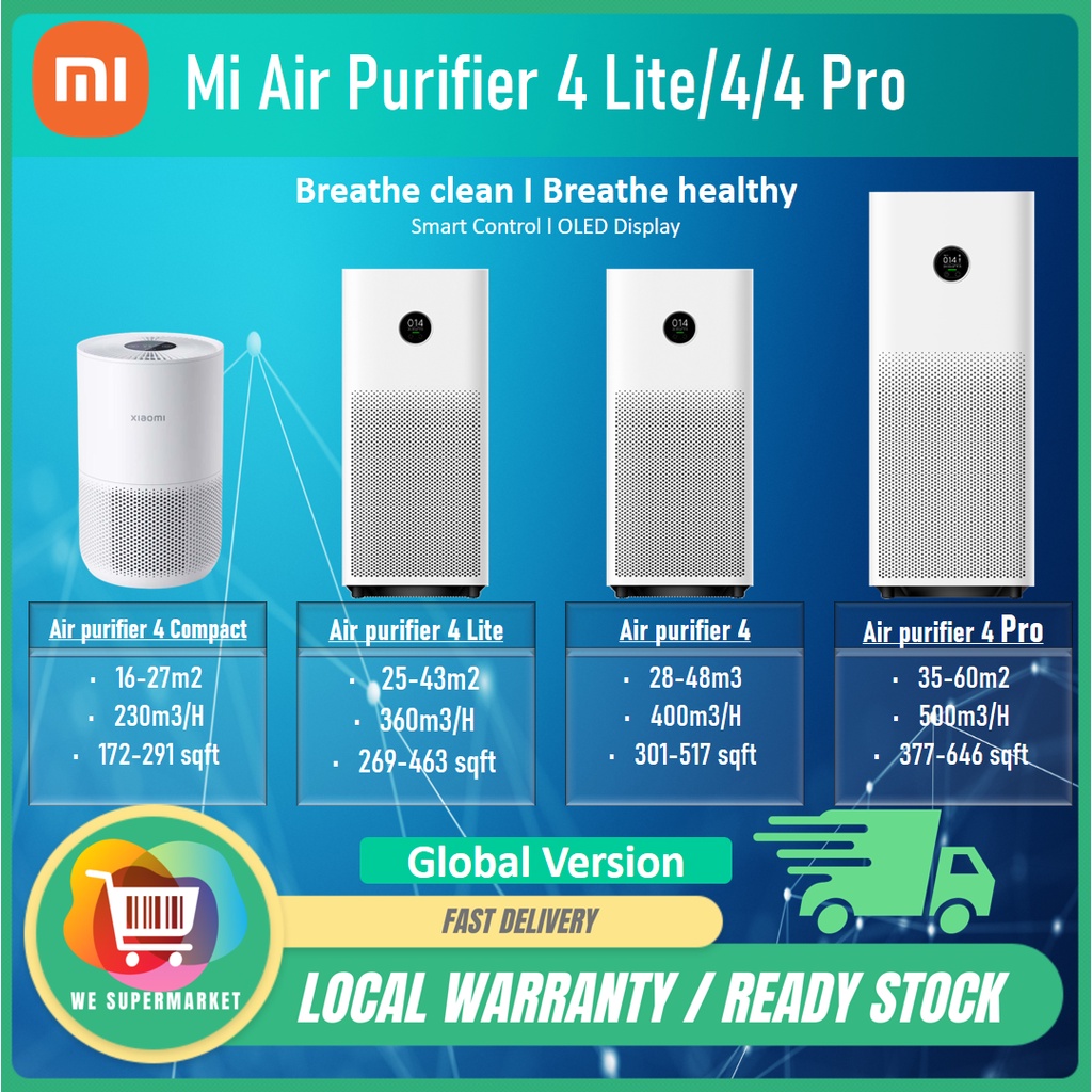 [Global Version]Xiaomi Air Purifier 4 Lite / 4 / 4 Pro Wifi PM2.5 Home