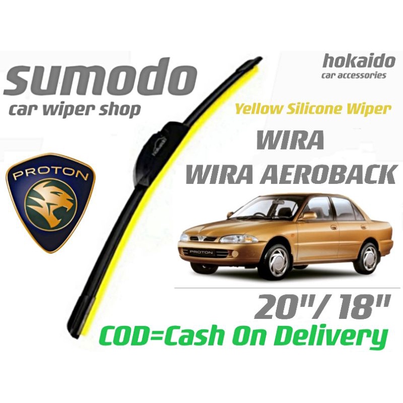 Proton Wira/Wira Aeroback Silicone Wiper 1Pair(2Pcs) Sumodo Car Wiper