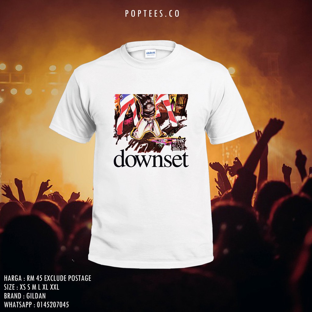 DOWNSET BAND 100 COTTON TSHIRT GILDAN UNISEX GRAPHIC PRINTED Shopee