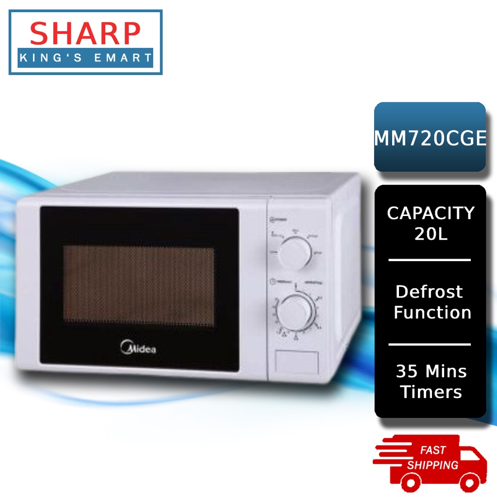 MIDEA Microwave Oven 20L with Defrost Function MM720CXM / MM720CGEBK / MM720CGEWH Ketuhar