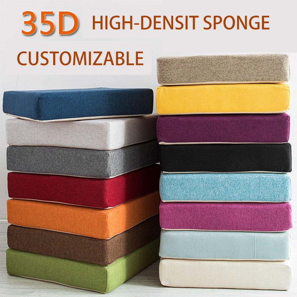 Fine Linen Cushion 35D High Density Foam Sofa Seat Cushion / Chair Seat